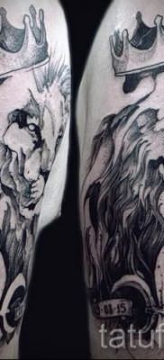 тату лев с короной – фото для статьи про значение татуировки – tatufoto.ru – 63