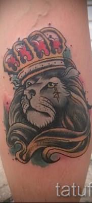 тату лев с короной – фото для статьи про значение татуировки – tatufoto.ru – 20