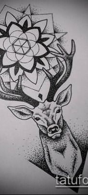 фото тату олень с рогами (tattoo) (значение) – пример рисунка – 048 tatufoto.com