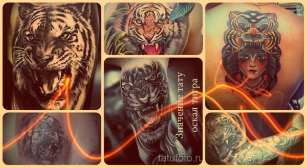 Значение тату оскал тигра - информация про смысл и фото классных татуировок