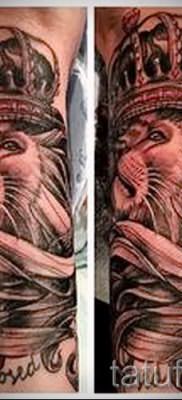 тату лев с короной – фото для статьи про значение татуировки – tatufoto.ru – 17