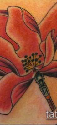 тату магнолия №218 – прикольный вариант рисунка, который удачно можно использовать для переработки и нанесения как Magnolia tattoo