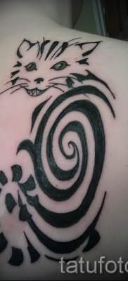 Фото тату Чеширский кот для статьи про значение рисунка татуировки – tatufoto.ru – 61