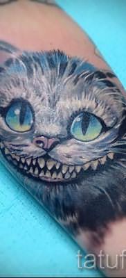 Фото тату Чеширский кот для статьи про значение рисунка татуировки – tatufoto.ru – 38