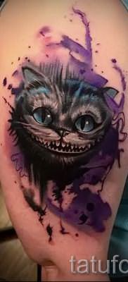 Фото тату Чеширский кот для статьи про значение рисунка татуировки – tatufoto.ru – 9