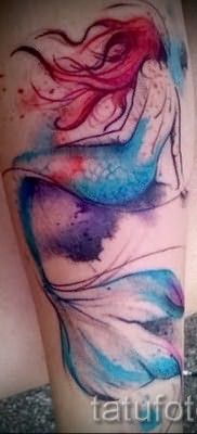 Тату русалка – фото готовой татуировки от 10012016 19