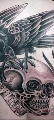 ворон на черепе тату (значение) – пример интересного рисунка тату – 045 tatufoto.com