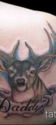фото тату олень с рогами (tattoo) (значение) – пример рисунка – 005 tatufoto.com