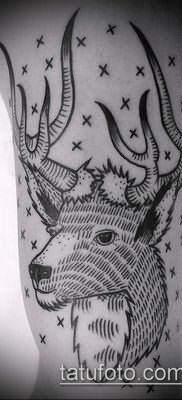фото тату олень с рогами (tattoo) (значение) – пример рисунка – 062 tatufoto.com