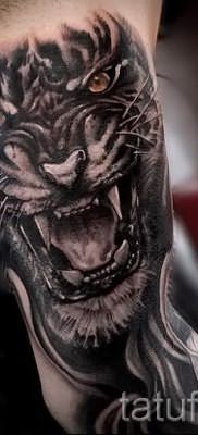 фото тату оскал тигра для статьи про значение татуировки с оскалом – tatufoto.ru – 7