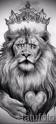 тату лев с короной – фото для статьи про значение татуировки – tatufoto.ru – 54