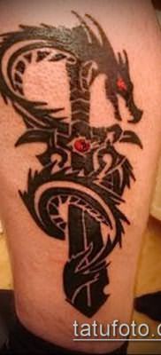 Фото тату дракон и меч (tattoo) (значение) – пример рисунка – 001 tatufoto.com