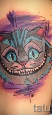 Фото тату Чеширский кот для статьи про значение рисунка татуировки – tatufoto.ru – 5