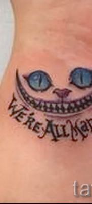 Фото тату Чеширский кот для статьи про значение рисунка татуировки – tatufoto.ru – 53