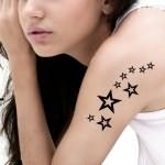 эскиз для татуировки на руку со звездами - женская