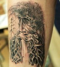 Эскиз славянской татуировки на внутренней стороне руки для мужчины