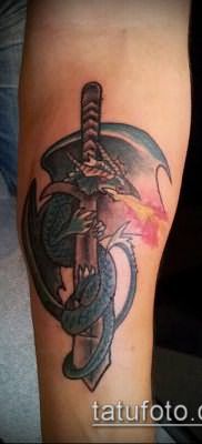 Фото тату дракон и меч (tattoo) (значение) – пример рисунка – 002 tatufoto.com
