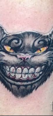 Фото тату Чеширский кот для статьи про значение рисунка татуировки – tatufoto.ru – 60