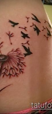 фото одуванчик с птицами (Dandelion Tatto) (значение) – пример рисунка – 044 tatufoto.com
