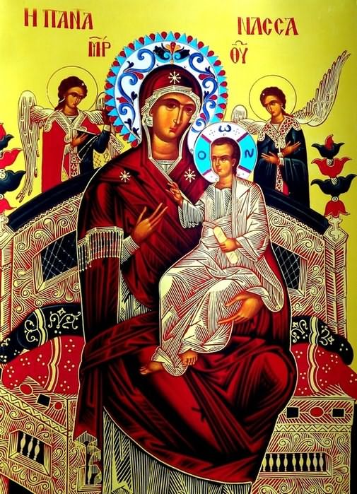 Икона Божией Матери Всецарица или Пантанасса. Афон. Ватопед (405x600)