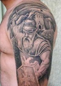 Эскиз славянской татуировки на предплечье для мужчины
