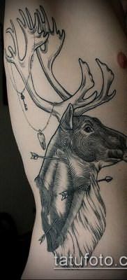 фото тату олень с рогами (tattoo) (значение) – пример рисунка – 007 tatufoto.com