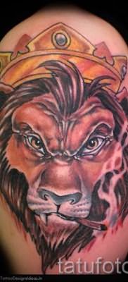 тату лев с короной – фото для статьи про значение татуировки – tatufoto.ru – 57
