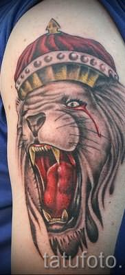 тату лев с короной – фото для статьи про значение татуировки – tatufoto.ru – 21