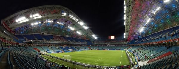 Панорама стадиона с трибуны D