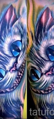 Фото тату Чеширский кот для статьи про значение рисунка татуировки – tatufoto.ru – 49