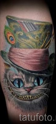 Фото тату Чеширский кот для статьи про значение рисунка татуировки – tatufoto.ru – 10