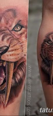 фото тату саблезубый тигр от 25.07.2017 №049 – Tattoo saber-toothed tiger