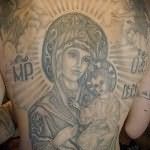 воровская татуировка Божья матерь