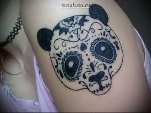 Олд-Скул морда панды в тату