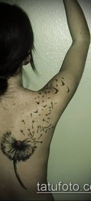фото одуванчик с птицами (Dandelion Tatto) (значение) – пример рисунка – 040 tatufoto.com