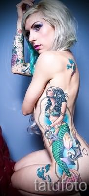 Тату русалка – фото готовой татуировки от 10012016 4