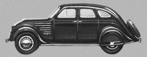«Крайслер» (США) с несущим кузовом, независимой подвеской колёс и гипоидной главной передачей.