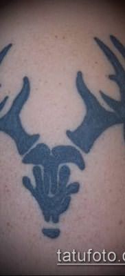 фото тату олень с рогами (tattoo) (значение) – пример рисунка – 045 tatufoto.com