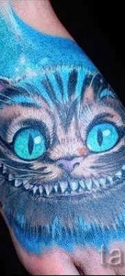 Фото тату Чеширский кот для статьи про значение рисунка татуировки – tatufoto.ru – 29