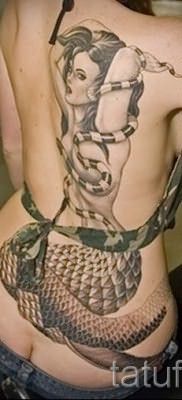 Тату русалка – фото готовой татуировки от 10012016 35