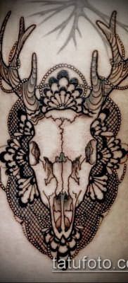 фото тату олень с рогами (tattoo) (значение) – пример рисунка – 009 tatufoto.com