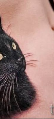 фото тату с черной кошкой для статьи про значение татуировки – tatufoto.ru – 9