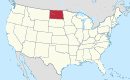Северная Дакота на карте США