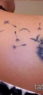 фото одуванчик с птицами (Dandelion Tatto) (значение) – пример рисунка – 008 tatufoto.com