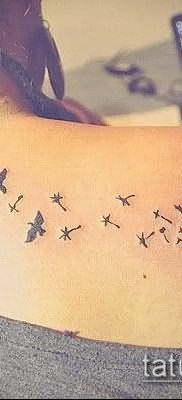 фото одуванчик с птицами (Dandelion Tatto) (значение) – пример рисунка – 004 tatufoto.com