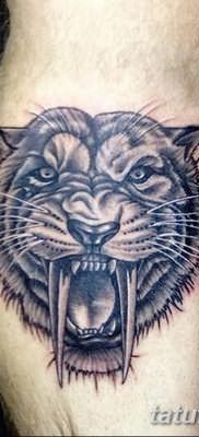 фото тату саблезубый тигр от 25.07.2017 №019 – Tattoo saber-toothed tiger