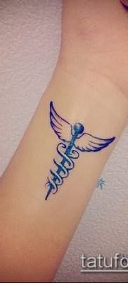 Фото тату крылья Гермеса – 06072017 – пример – 010 Tattoo wings of Hermes