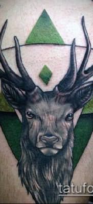 фото тату олень с рогами (tattoo) (значение) – пример рисунка – 012 tatufoto.com