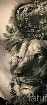 тату лев с короной – фото для статьи про значение татуировки – tatufoto.ru – 10