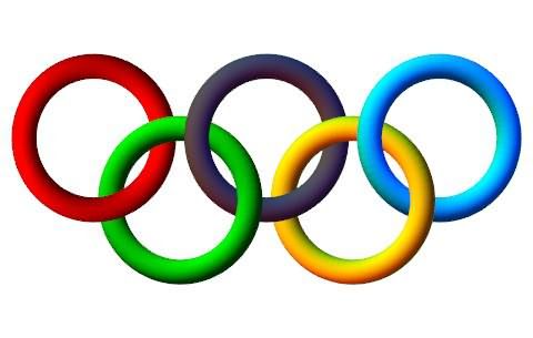 какого цвета олимпийские кольца? 